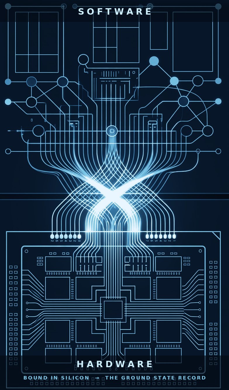 Software fusing into hardware, top to bottom, to create the Ground-State Record.